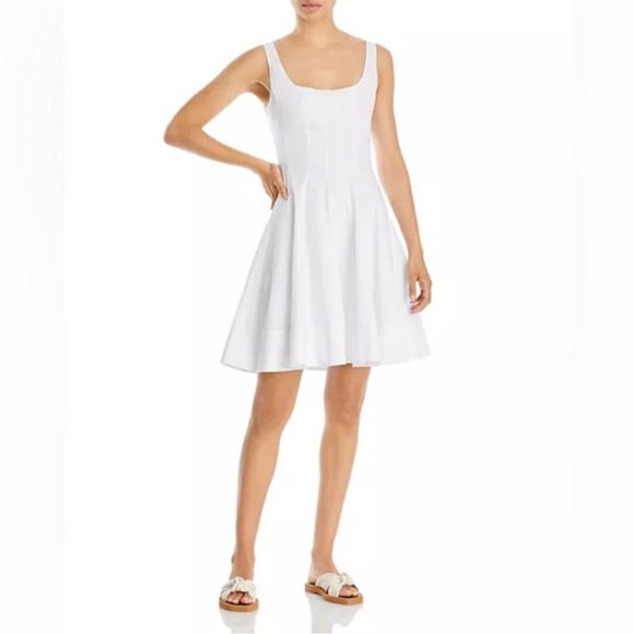 STAUD Dresses & Skirts - Staud Mini Wells Cotton Stretch Poplin Fit and Flare Dress